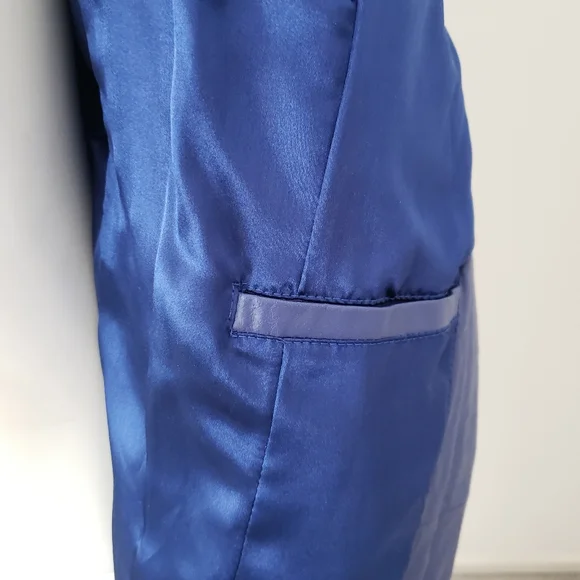 Guillaume Purple Blue Leather Jacket - Picture 3 of 6